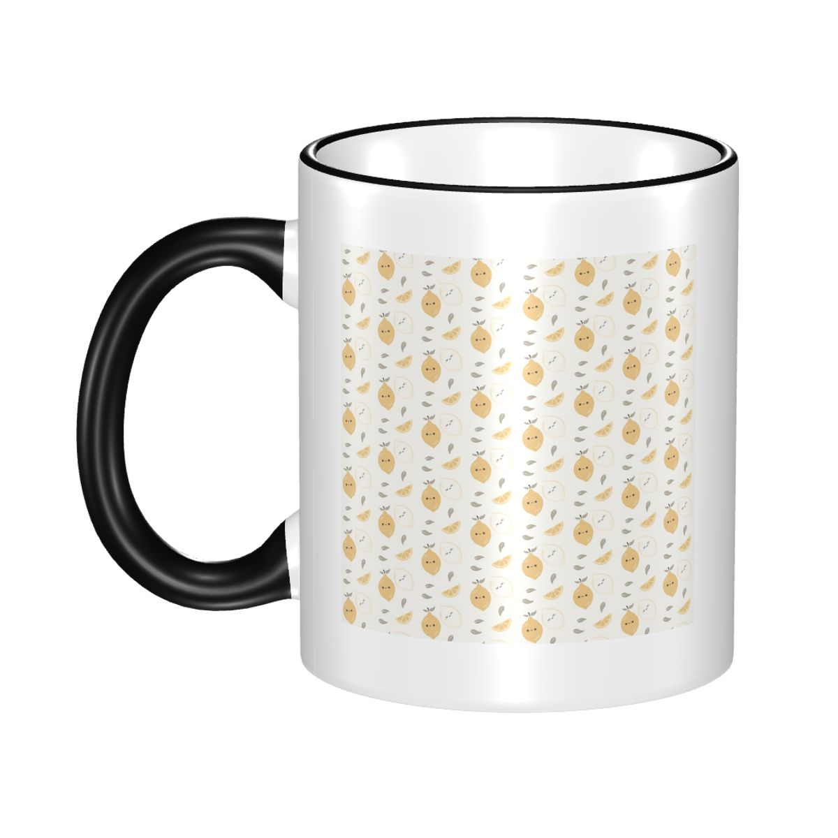 Lemon Tea Coffee - Sevimli Limon Desenli Kupa Komik Seramik