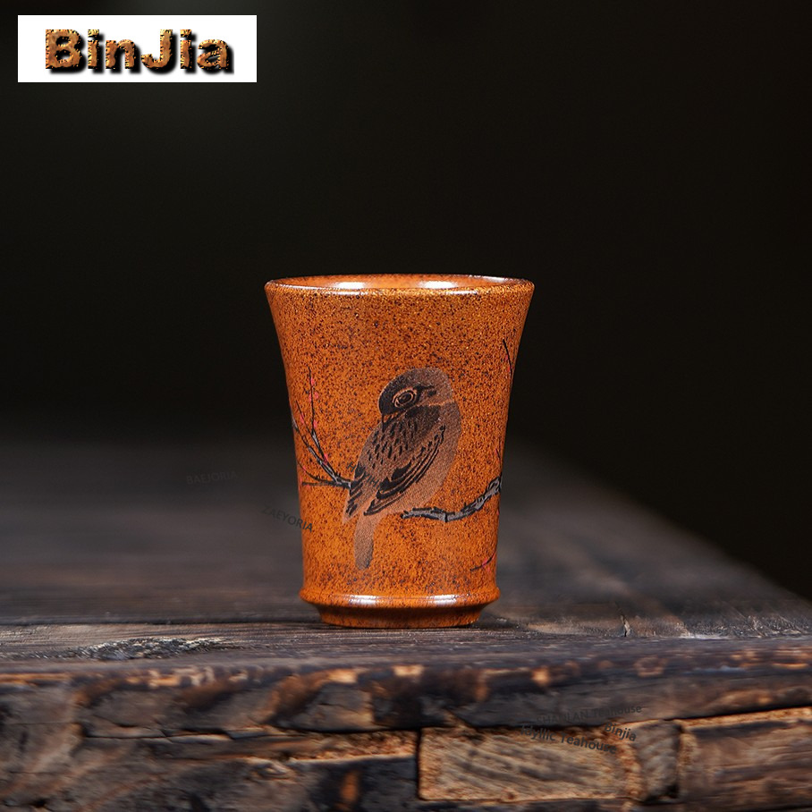Coffee Tea Set Up - 70ml Yixing Mor Kil Kuş Eğlenceli