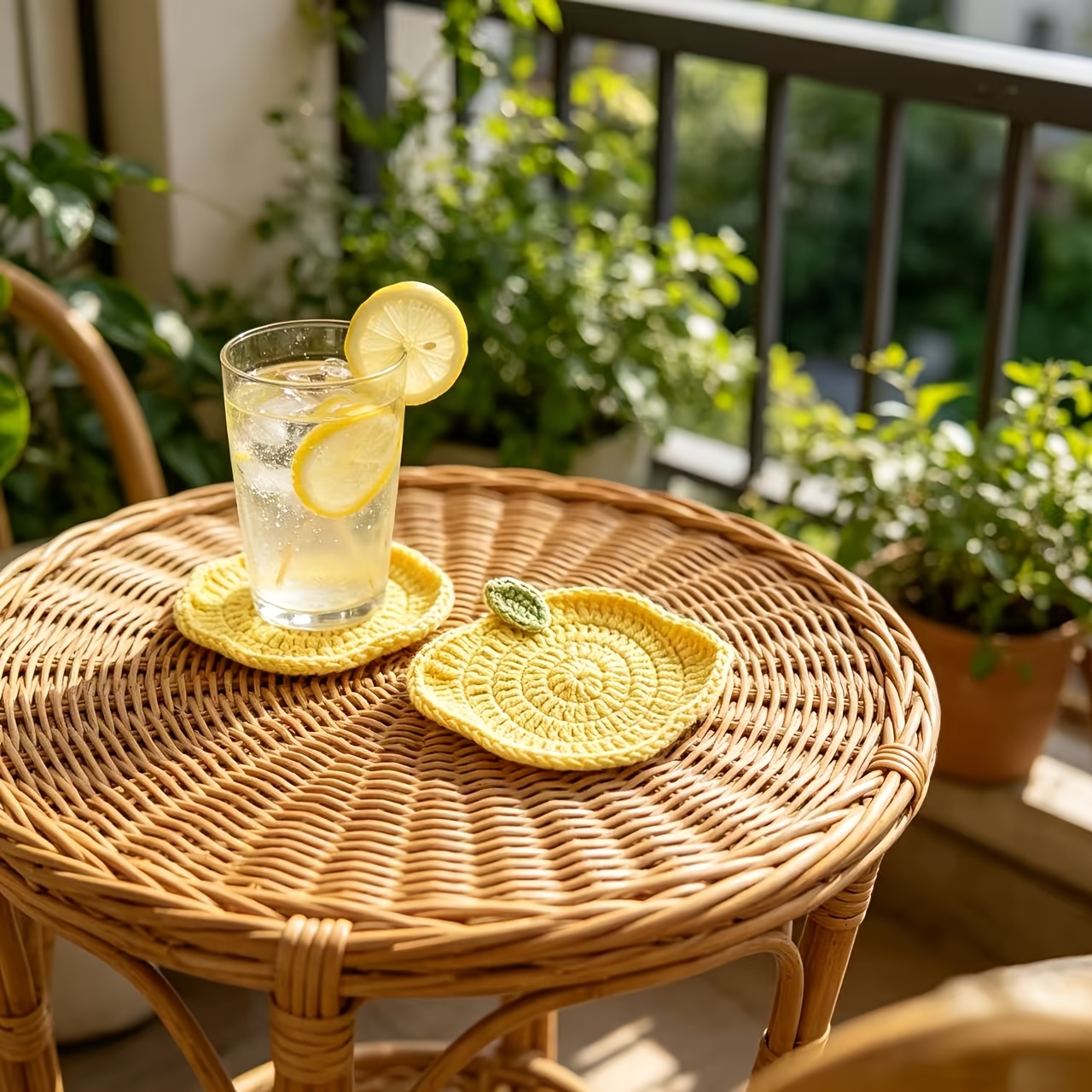 Lemon Tea Coffee - El Yapımı Tığ İşi Limon Bardak