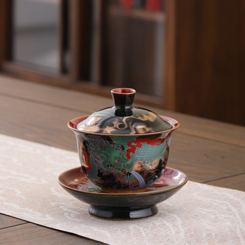 Yaratıcı Retro Seramik Gaiwan  - Coffee Tea Set Up incelemesi ve fiyatı