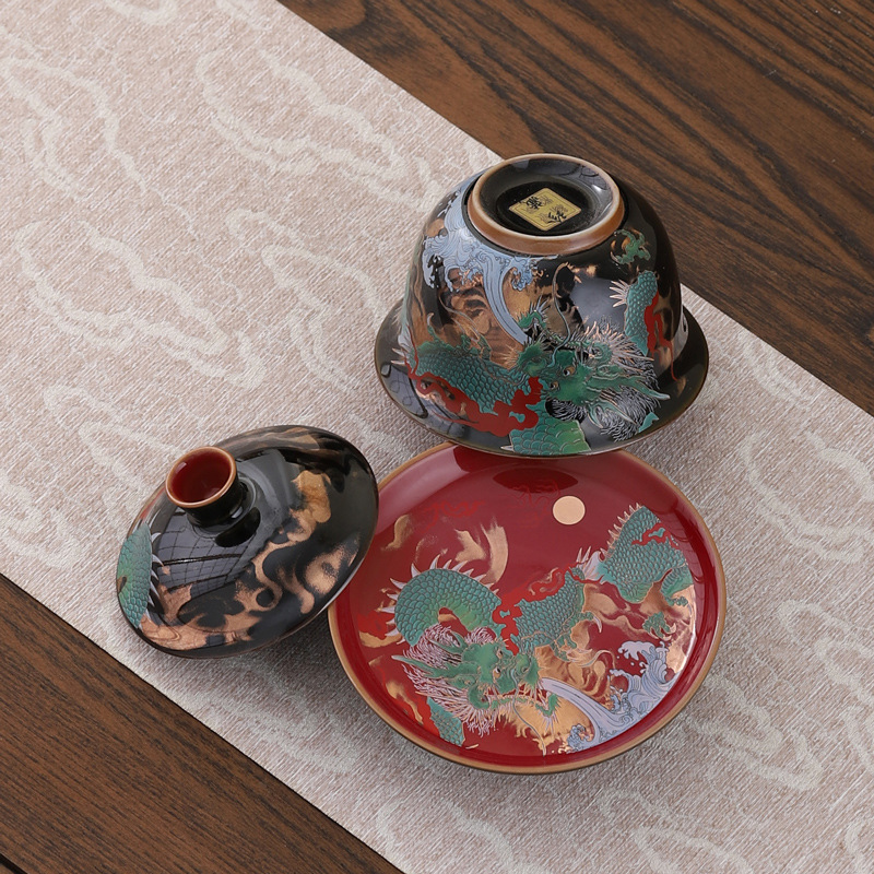 Yaratıcı Retro Seramik Gaiwan  - Coffee Tea Set Up incelemesi ve fiyatı