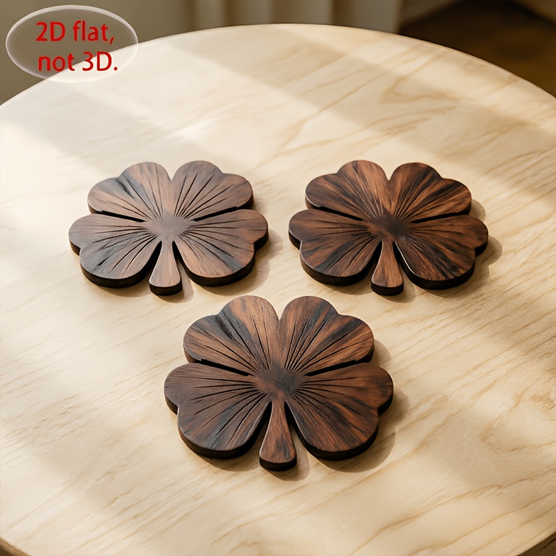 4 Adet 2D Düz Yonca Ahşap Bard - Coffee Tea Set Up incelemesi ve fiyatı