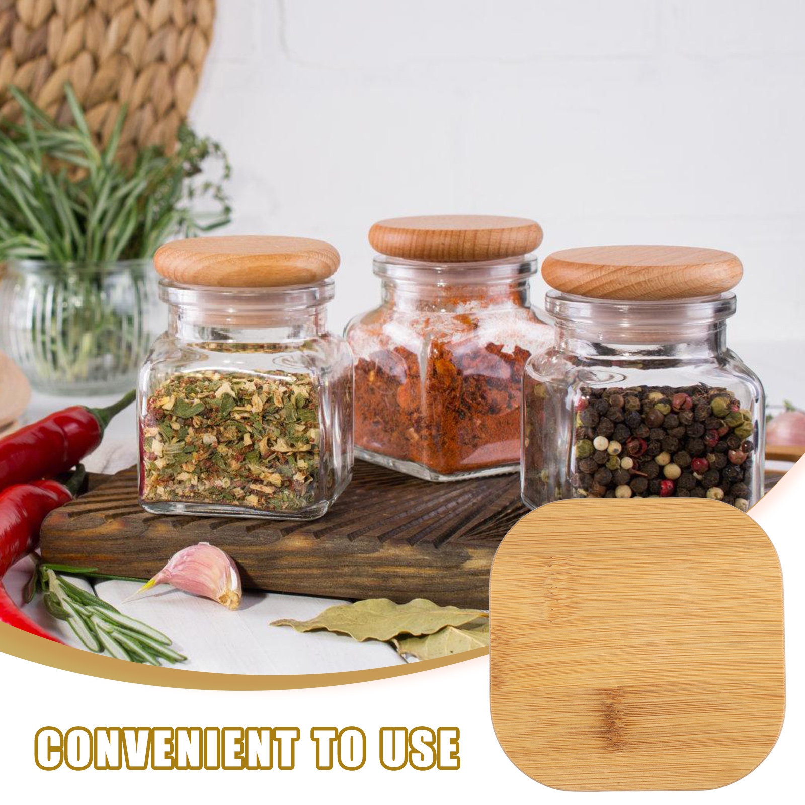 4 Adet Cam Saklama Kabı Bambu  - Coffee Tea Leaf And Bean incelemesi ve fiyatı