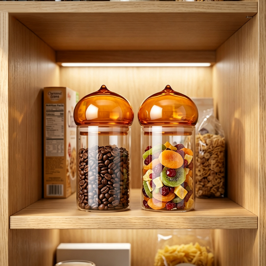 Kehribar Kapaklı Cam Saklama K - Coffee Tea Leaf And Bean incelemesi ve fiyatı